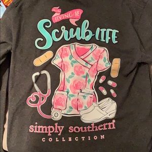 Simply Southern Nurse “scrub life” long sleeve T